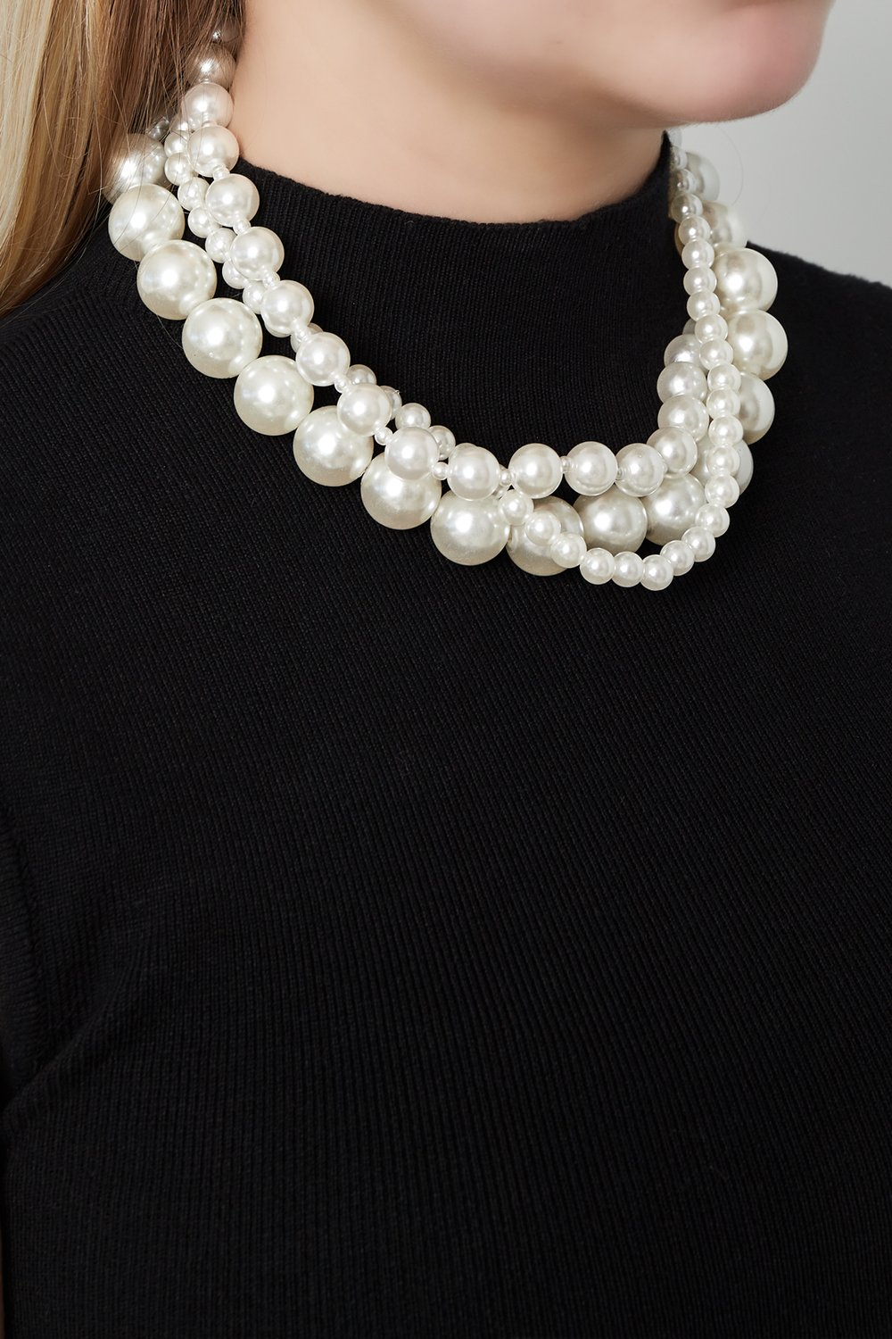 Big pearls layered necklace h5Picture2